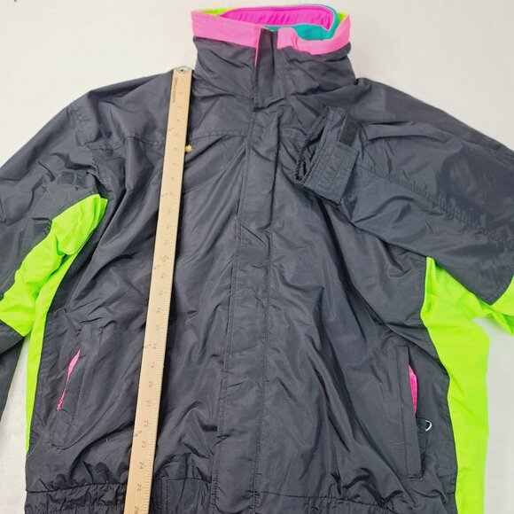 Columbia Women's Black Neon Bugaboo Fleece Winter Windbreaker Jacket Size XXL - Picture 3 of 7